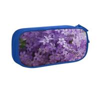 HEBSDFG Jolie trousse à crayons avec imprimé bouquet de lavande pour garçons et filles - Trousse de voyage noire haute capacité pour étudiants, école, université, bureau, bleu, Taille unique, Cartable