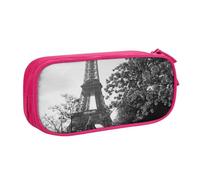 HEBSDFG Jolie trousse à crayons avec imprimé Paris Tower pour garçons et filles, noir, haute capacité, trousse de maquillage pour étudiants, école, université, bureau, rose, One Size, Cartable