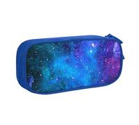 HEBSDFG Jolie trousse à crayons noire pour garçons et filles avec imprimé galaxie, trousse de maquillage pour étudiants, école, université, bureau, bleu, One Size, Cartable