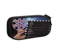 HEBSDFG Jolie trousse à crayons pour garçons et filles avec impression de films - Noir - Haute capacité - Trousse de maquillage pour étudiants, école, université, bureau, Noir , Taille unique