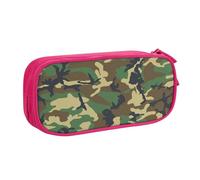 HEBSDFG Jolie trousse à crayons verte avec imprimé camouflage militaire pour garçons et filles, trousse de voyage, trousse de maquillage pour étudiants, école, université, bureau, rose, One Size