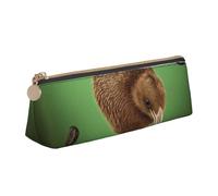 HEBSDFG Kiwi Bird Trousse à crayons et trousse à maquillage en cuir PVC avec fermeture éclair pour l'école, le bureau, les voyages, blanc, Taille unique, Cartable