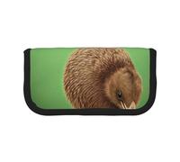 HEBSDFG Kiwi Trousse à crayons en toile avec fermeture éclair pour l'école, les voyages, le bureau et les cadeaux, Noir , Taille unique, Cartable