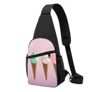 HEBSDFG Law of the Compass Sac à dos à bandoulière unisexe avec imprimé navigation pour voyage, sports de plein air, randonnée, cyclisme, école, Cônes de glace, Taille unique, Sac à dos de