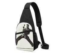 HEBSDFG Law of the Compass Sac à dos à bandoulière unisexe avec imprimé navigation pour voyage, sports de plein air, randonnée, cyclisme, école, Caricature Karaté, Taille unique, Sac à dos de