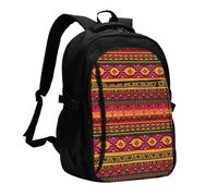 HEBSDFG Moose Mountain Sac à dos de voyage pour ordinateur portable de 13 à 40,6 cm Motif arbre sauvage Pour l'école, la randonnée, le travail en plein air, Art folk mexicain bohème, One Size, Sac à