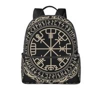 HEBSDFG Moose Mountain Sac à dos d'école, sac à dos pour ordinateur portable, sac à dos élégant et décontracté avec imprimé sauvage, sac à dos d'école, sac à dos de voyage, Magical Design Boussole