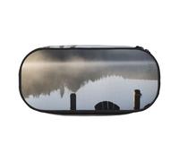 HEBSDFG Morning at The Lake Trousse à crayons avec emplacements pour stylos pour l'école, les voyages, le bureau, Noir , Taille unique, Cartable