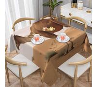 HEBSDFG Nappe carrée réutilisable en tissu pour salle à manger, buffet, camping, fête, pique-nique en plein air, 152 x 152 cm, sable du désert, chameau