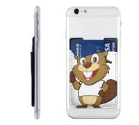 HEBSDFG Petoskey Porte-cartes de téléphone imprimé avec motif de pierre adhésive pour iPhone et Android, Beaver coquin., One Size, Décontracté