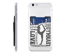 HEBSDFG Petoskey Porte-cartes de téléphone imprimé avec motif de pierre adhésive pour iPhone et Android, New Love Gymnastics, One Size, Décontracté