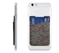 HEBSDFG Porte-cartes de téléphone imprimé homard rouge avec adhésif pour iPhone et Android, Code de programmation du programmateur, One Size, Décontracté