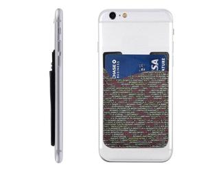 HEBSDFG Porte-cartes de téléphone imprimé libellule violette, adhésif à coller sur le portefeuille de téléphone pour iPhone et Android, Code de programmation du programmateur, One Size, Décontracté