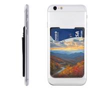 HEBSDFG Portefeuille imprimé chimie avec porte-cartes de téléphone, adhésif 3M pour iPhone et Android, Blue Ridge Parkway Mountains, Taille unique, Décontracté