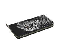 HEBSDFG Portefeuille long imprimé bouquet de jonquilles pour homme et femme en cuir synthétique avec porte-cartes et fermeture éclair, Animal léopard., Taille unique, Décontracté