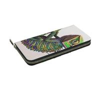 HEBSDFG Portefeuille long imprimé chimie pour homme et femme en cuir synthétique avec porte-cartes et fermeture éclair, Imprimé Chameleon Listen Music, Taille unique, Décontracté