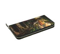 HEBSDFG Portefeuille long imprimé New York pour homme et femme en cuir synthétique avec porte-cartes et fermeture éclair, Italian Old Street, Taille unique, Décontracté