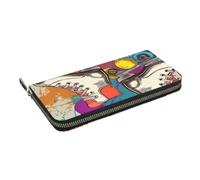 HEBSDFG Portefeuille long imprimé requins pour homme et femme en cuir synthétique avec porte-cartes et fermeture éclair, Patins à roulettes colorés., Taille unique, Décontracté