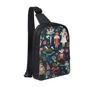 HEBSDFG Sac à bandoulière à motif de tissage africain résistant à l'eau, sac de poitrine à fermeture éclair pour l'école, les voyages et le travail, Ballet de Noël Casse-noisette pour femme, One Size