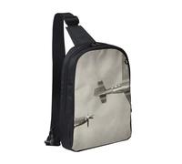 HEBSDFG Sac à bandoulière à motif de tissage africain résistant à l'eau, sac de poitrine à fermeture éclair pour l'école, les voyages et le travail, Motif avion de la Seconde Guerre mondiale, One Size