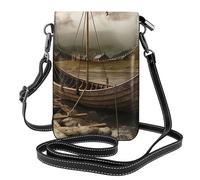 HEBSDFG Sac à bandoulière en cuir PU avec imprimé floral rouge pour homme et femme, Ancien bateau, Taille unique