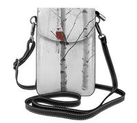 HEBSDFG Sac à bandoulière en cuir PU avec imprimé marbre noir et blanc pour homme et femme avec bandoulière réglable, Bouleaux., Taille unique