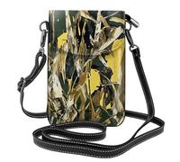 HEBSDFG Sac à bandoulière en cuir PU imprimé pizza pour homme et femme avec bandoulière réglable, Camouflage jaune et vert, Taille unique
