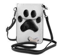 HEBSDFG Sac à bandoulière en cuir PU imprimé pizza pour homme et femme avec bandoulière réglable, Motif os et pattes, Taille unique