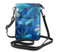 HEBSDFG Sac à bandoulière en cuir synthétique avec imprimé astronaute Galaxy Trippy pour homme et femme, Libellule bleue., Taille unique