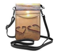 HEBSDFG Sac à bandoulière en cuir synthétique avec motif paysage de Noël pour homme et femme avec bandoulière réglable, Beach Love., Taille unique