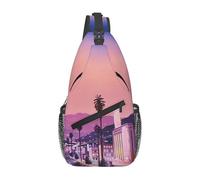 HEBSDFG Sac à dos à bandoulière à motif ananas tropical, sac à bandoulière amusant avec fermeture éclair pour l'école, les voyages et le travail, The Old Hollywood, One Size, Sac à dos en bandoulière