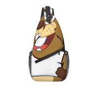 HEBSDFG Sac à dos à bandoulière à motif papillon orange avec fermeture éclair pour l'école, les voyages et le travail, Beaver coquin., One Size, Sac à dos en bandoulière