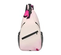 HEBSDFG Sac à dos à bandoulière avec fermeture éclair pour l'école, les voyages et le travail, Cosmétiques Sweet Pink, One Size, Sac à dos en bandoulière