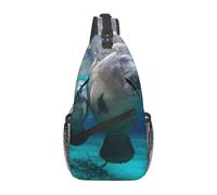 HEBSDFG Sac à dos à bandoulière avec fermeture éclair pour l'école, les voyages et le travail, Lamanats indiens de l'Ouest, One Size, Sac à dos en bandoulière