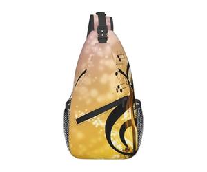 HEBSDFG Sac à dos à bandoulière avec fermeture éclair pour l'école, les voyages et le travail, Notes de musique pour piano et violon, One Size, Sac à dos en bandoulière