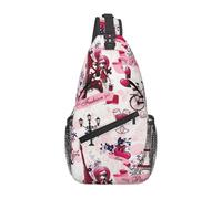 HEBSDFG Sac à dos à bandoulière avec fermeture éclair pour l'école, les voyages et le travail, Paysage urbain Paris Tour Eiffel France, One Size, Sac à dos en bandoulière