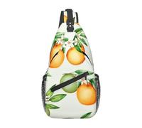 HEBSDFG Sac à dos à bandoulière avec motif de planches de bois texturé - Sac à bandoulière amusant avec fermeture éclair - Pour l'école, les voyages et le travail, Fleurs jaunes et orangers, One Size