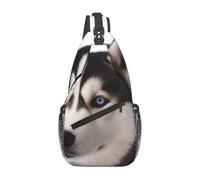 HEBSDFG Sac à dos à bandoulière imprimé « Law of the Compass » pour homme et femme, sac à bandoulière pour voyage, sports de plein air, randonnée, cyclisme, randonnée, Husky Dog, Taille unique, Sac à
