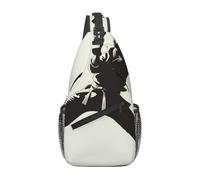 HEBSDFG Sac à dos à bandoulière imprimé « Law of the Compass » pour homme et femme, sac à bandoulière pour voyage, sports de plein air, randonnée, cyclisme, randonnée, Caricature Karaté, Taille unique