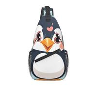 HEBSDFG Sac à dos à bandoulière imprimé « Law of the Compass » pour homme et femme, sac à bandoulière pour voyage, sports de plein air, randonnée, cyclisme, randonnée, I Love Penguins, Taille unique