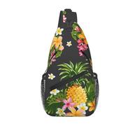 HEBSDFG Sac à dos à bandoulière West Desert avec motif de cowboys à cheval avec fermeture éclair pour l'école, les voyages et le travail, Ananas tropical hawaïen., One Size, Sac à dos en bandoulière