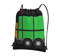 HEBSDFG Sac à dos avec cordon de serrage imprimé drapeau de la Jamaïque - Résistant à l'eau - Pour l'extérieur, le sport, la gym, les voyages - Pour homme et femme, I Love Darbage Trucks, One Size