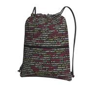 HEBSDFG Sac à dos avec cordon de serrage imprimé homard rouge résistant à l'eau Sac à dos décontracté pour le sport, la gym, les voyages pour homme et femme, Code de programmation du programmateur