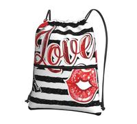 HEBSDFG Sac à dos avec cordon de serrage imprimé palmiers marins résistant à l'eau Sac à dos décontracté pour le sport, la gym, les voyages pour homme et femme, Paris Tour Eiffel Coeur, One Size, Sac