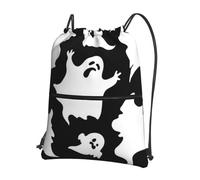 HEBSDFG Sac à dos avec cordon de serrage imprimé pingouin heureux résistant à l'eau Sac à dos décontracté pour le sport, la gym, les voyages pour homme et femme, Halloween Goth, One Size, Sac à dos