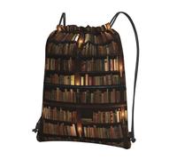 HEBSDFG Sac à dos avec cordon de serrage - Motif flamants roses - Résistant à l'eau - Pour l'extérieur, le sport, la gym, les voyages - Pour homme et femme, Bibliothèque, One Size, Sac à dos daypack