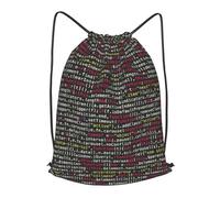 HEBSDFG Sac à dos avec cordon de serrage pour programmeur - Pour homme et femme - Réglable - Pour le sport, la gym, le shopping, la plage, Noir , M, Sac à dos daypack