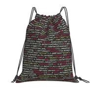 HEBSDFG Sac à dos de sport léger et réutilisable avec cordon de serrage Motif carlin, Code de programmation du programmateur, One Size, Sac à dos de voyage