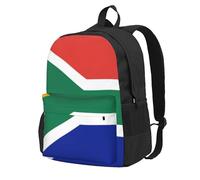 HEBSDFG Sac à dos de voyage pour ordinateur portable de 15 pouces pour homme et femme, imprimé rayures noires et blanches, sac à dos décontracté pour l'école, la randonnée, le travail, Drapeau Afrique