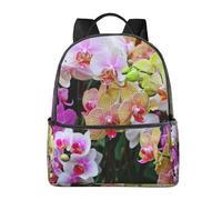 HEBSDFG Sac à dos d'école léger imprimé roses rouges et noires mignon sac à dos pour ordinateur portable sac à dos élégant décontracté sac à dos de voyage, Orchidées, One Size, Sac à dos daypack